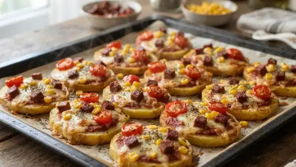 Hamur acmadan hazirlanan pratik lezzet patates tabanli pizza tarifi mu4G8Ydj